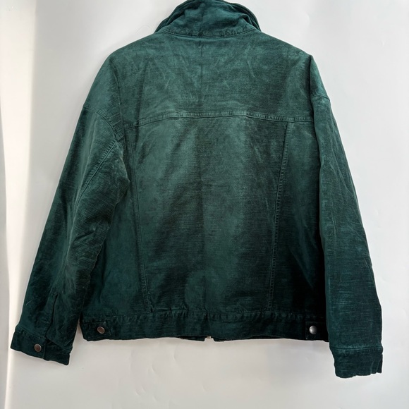 Free People Velvet Green Trucker Jacket - Picture 6 of 8